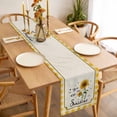 thumbnail image 3 of Table Runner 72 Inches Long for Kitchen Dining, Sunflowers Dresser Scarf Farmhouse, Dining Table Decorations for Wedding/Parties, Yellow Floral Watercolor Botanical Checkered Rustic 13 x 72 In, 3 of 8