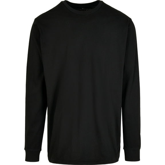 Build Your Brand Mens Ribbed Cuff Sweatshirt