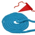 thumbnail image 1 of Unique Bargains 34 Feet Tug of War Rope for Adults Teen 3-Strand Natural Twisted Cotton Rope with Flag Blue, 1 of 7