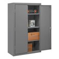 thumbnail image 5 of Durham 3601-95 14 Gauge Flush Door Style Lockable Shelf Cabinet with 3 Adjustable Shelves, Gray - 36 in., 5 of 7