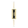 thumbnail image 5 of SAFAVIEH Nyx 2-Light LED Brass Gold Iron Wall Sconce with Clear Glass Shade, 5 of 8