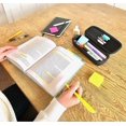 thumbnail image 4 of Estuche de gran capacidad para lápices, organizador sencillo con cremallera, bolsa rígida y delgada para rotuladores de colores, ideal para oficina, adultos, adolescentes, niños y niñas., 4 of 5