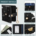 thumbnail image 5 of Small Wallet For Women Bifold Leather Pocket Coin Credit Card Holder With RFID Blocking White Bow and Swan, 5 of 6