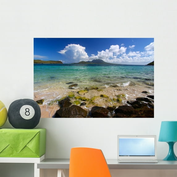 Beach Major's Bay Caribbean Wall Mural by Wallmonkeys Peel and Stick Graphic (36 in W x 24 in H) WM184767