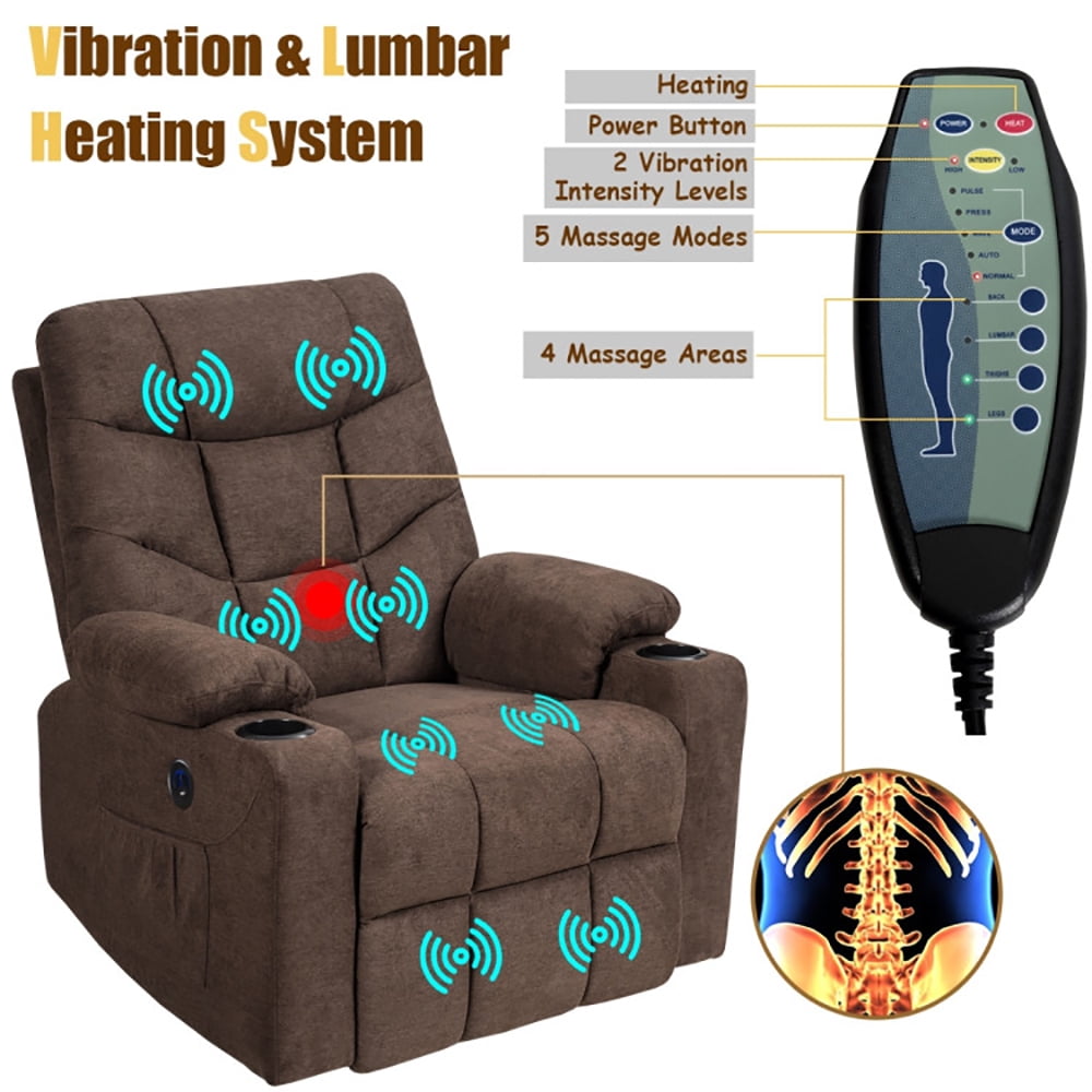 Finihen Massage Recliner Sofa, Electric Recliner Chair, Electric Power Lift Recliner Massage Sofa, for Living Room, Bedroom, Brown Finihen Massage Recliner Sofa, Electric Recliner Chair, Electric Power Lift Recliner Massage Sofa, for Living Room, Bedroom, Brown