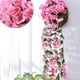 thumbnail image 1 of Cortinas de pared de flores de seda violeta - enredaderas artificiales de 85 cm con flores de 5 cm para decoración del hogar y la boda, 1 of 2