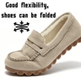 thumbnail image 6 of CHICVOMEY Women's Faux Fur Lined Moccasin Slippers - Warm Suede Indoor&Outdoor House Shoes with Non-Slip Sole for Winter Comfort Moccasin Slippers, 6 of 10