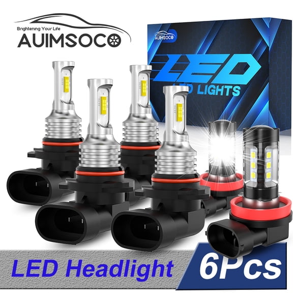 For Toyota	Matrix 2009-2013 6Pcs 8000 Lumens White 6000k LED Headlights Bulbs, Hi-Lo Beam Fog Lights Combo 9005 9006 H11 KIT, Canbus No Error High Power Lamps, Plug-N-Play