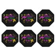thumbnail image 2 of Bingfone Vintage Mardi Gras With Flamingo Leather Drinks Coasters With Set Of 6,Suitable For Home Kitchen,Coffee Cup Coasters Home Gift, 2 of 9