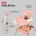 thumbnail image 4 of Silla Periquera Bebé 2 En 1 Motek Brina Reclinable Ruedas Seguridad Reposapie Reclinable Color Rosa, 4 of 6
