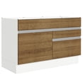 thumbnail image 1 of Mueble de Cocina Madesa Glamy 120 x 60 cm 1 Puerta 2 Cajones Blanco/Marrón, 1 of 5