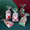 thumbnail image 2 of 50Pcs Christmas Plastic Candy Bags Christmas Cookies Gift Bags Snowflakes Santa, 2 of 5