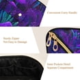 thumbnail image 5 of FORMRS Makeup Bag Travel Cosmetic Organizer for Women Fold Flat Zipper Pouch with Handle, Dark Mushrooms Pattern, 5 of 8