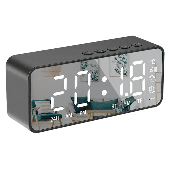 Reloj Despertador Digital Bocina Bluetooth Y Radio Fm