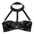 thumbnail image 6 of Women Shiny Leather Bra, Glossy PVC Leather, Hot Breast Exposed, Wetlook Latex Lingerie, 6 of 7