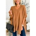 thumbnail image 2 of CAILDANL Womens Poncho Sweater Women V Neck Ponchos and Wraps Batwing Sleeveless Shawl Pullover Sweaters Women's Clothing, 2 of 2