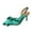 Green, variant on IUJSOY Kitten Heels for Women Bow Closed Pointed Toe Slingback Dress Shoes Wedding Party Pumps