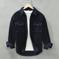 thumbnail image 2 of XDZJLR Men Shirt Spring And Winter Cargo Loose Pocket Coat Shirts for Men, 2 of 7