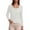 White, variant on Womens Summer Tops Summer Solid Color Round Neck Button Down Long Sleeve Slim Tunic Tshirts Activewear,White,XXL