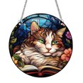 thumbnail image 1 of Panel Del Con Cadena Y Gancho Vitral Gato Acrílico, 1 of 9
