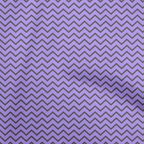 oneOone Cotton Poplin Purple Fabric Chevron Sewing Material Print Fabric By The Yard 56 Inch Wide