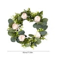 thumbnail image 3 of 35cm Leaves Peony Wreath Wall Hanging for Staircase, 3 of 6