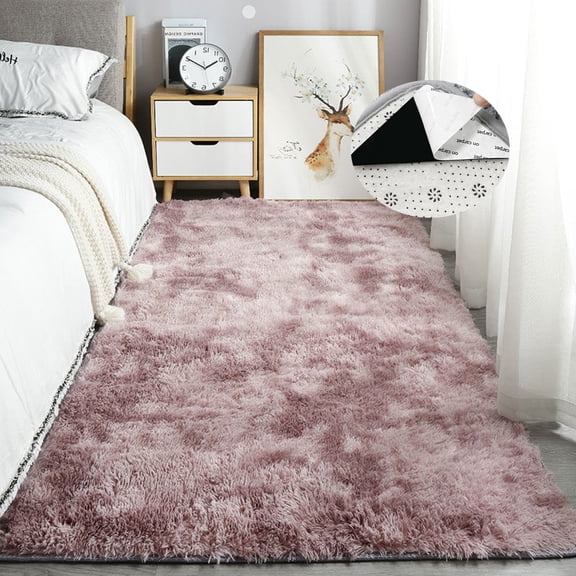 FUDAKUNA Soft and Comfortable Fluffy Rug 39" x 63" Shaggy Non-Slip Backing Carpet for Bedroom Nursery Living Room Floor Mats