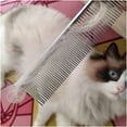 thumbnail image 5 of 2 Pcs Pet comb Electroplated stainless steel row comb, Pet Combs Stainless Steel Metal Comb Wide Tooth Comb&Dense Tooth Comb Flea Comb for Cats Dogs Dog Grooming Comb-Silver(Large + Small ), 5 of 6