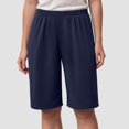 thumbnail image 2 of COMVALUE Women's 2026 Sport Knit High Rise Elastic Waist Capri Pants (Navy, XL), 2 of 5