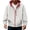 Beige, variant on Men's Hooded Full Zip Softshell Jacket Water Resistant Warm Fall Winter Shell Coat for Cold Hiking Golf Travel Workout Casual Running Outdoor