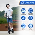 thumbnail image 5 of LiteFive 500W Electric Scooter - 10" Tires, Up to 22 MPH & 23 Miles, 3 Speed Modes Foldable Commuter Electric Scooter for Adults, 5 of 7
