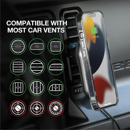 Scosche - MagicMount Pro Charge5 Dash / Vent for most Cell Phones - Black