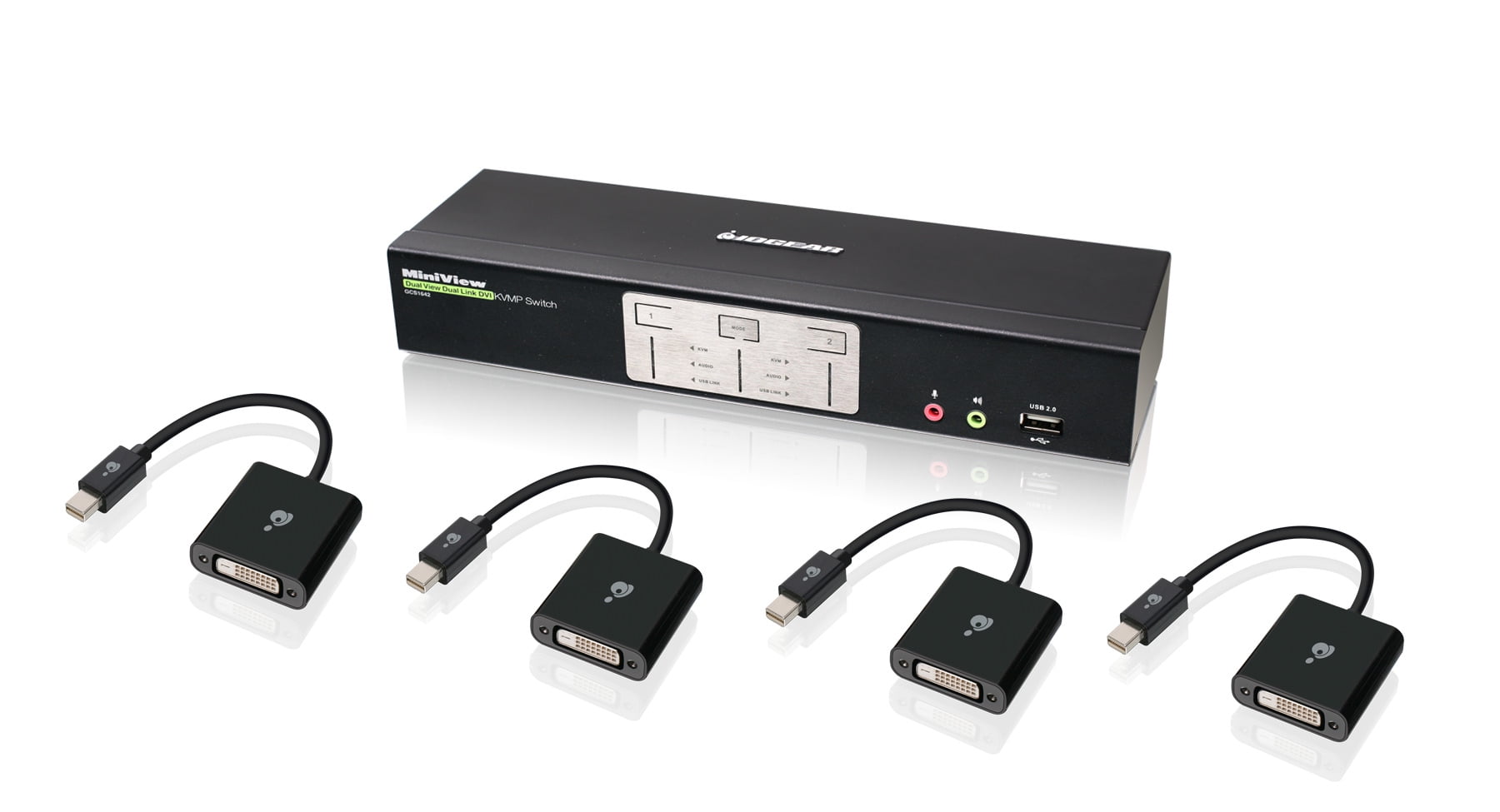 IOGEAR 2Port DualLink Dual View DVI and Mini DisplayPort KVMP Kit