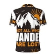 thumbnail image 4 of Rocae Not All Who Wander Are Lost4 for Men's Short Sleeve Polo Shirt, Quick Drying Performance Moisture Wicking Sports Men's Golf Shirt 3X-Large, 4 of 9