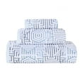 thumbnail image 2 of BNM Cotton Modern 3 Piece Bathroom Towel Set, Blue, 2 of 11