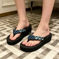 thumbnail image 5 of ibiyuan Flip Flops Women Wedge Thong Sandals for Women Non- Rubber Sole Slippers for Women Indoor Comfortable Orthofeet Shoes for Women for Beach, 5 of 9