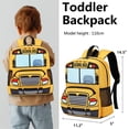 thumbnail image 2 of Mochila Bluboon para autobús escolar para niños pequeños con lonchera de 2 a 6 años, amarilla, 2 of 9