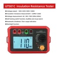 thumbnail image 3 of UT501A UT501C UT502A UT502C Insulation Resistance Tester Megohmmeter 1000V 2500V Ohm Meter Megometer Digital Ohmmeter ,Easy to Use, 3 of 7