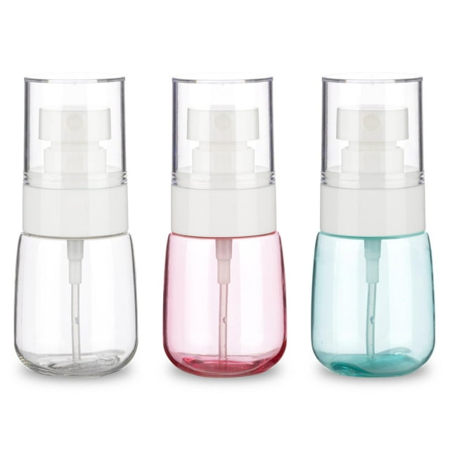 Paquete de 3 botellas pulverizadoras pequeñas de 1oz/30ml, minibotellas pulverizadoras de plástico, botella pulverizadora de viaje con niebla fina, pequeñas botellas pulverizadoras