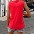 thumbnail image 5 of Women's Summer Solid Color V-Neck Pocket Casual Tank Top, Hot Pink S, 5 of 5