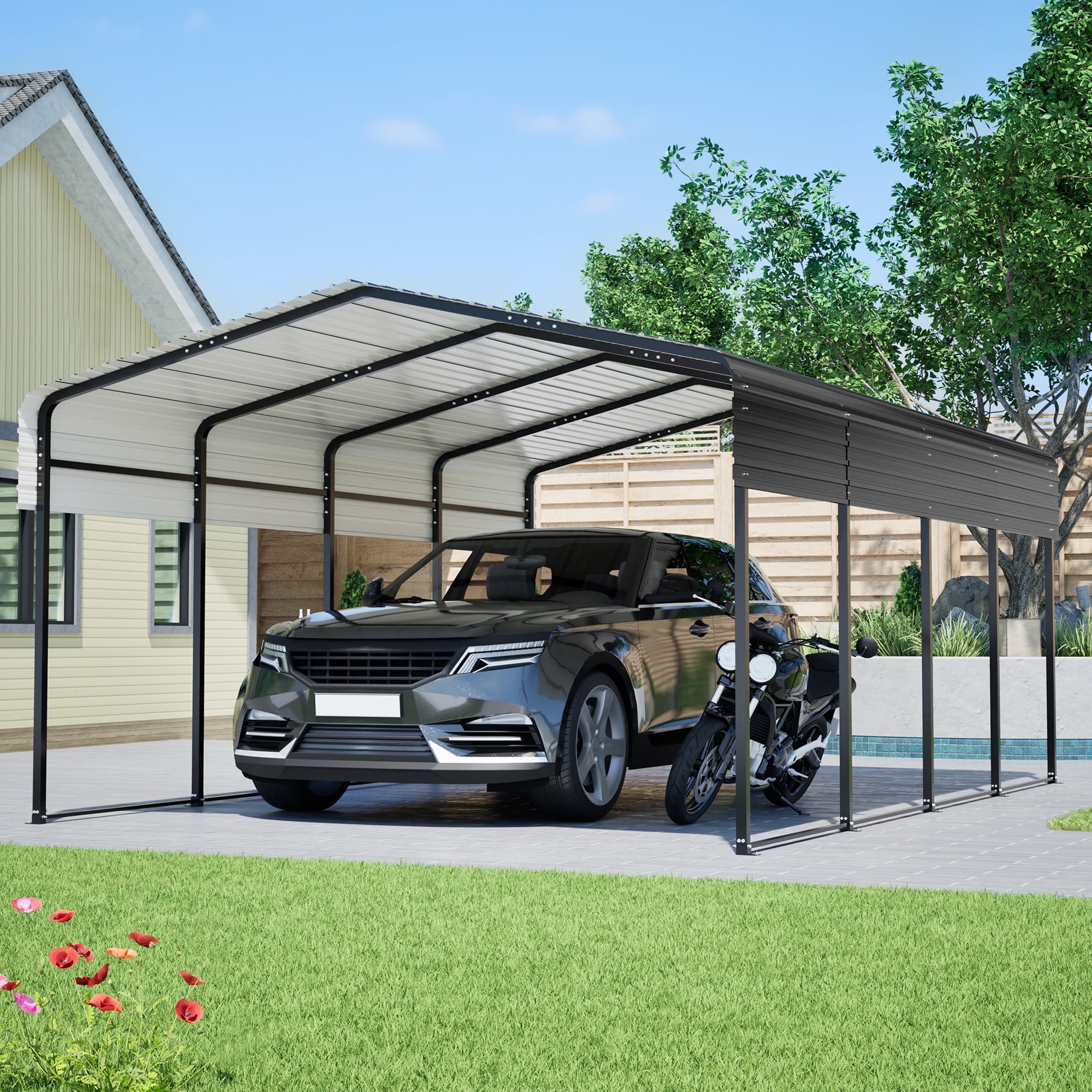 Lzbeitem 13-Foot by 20-Foot Metal Carport