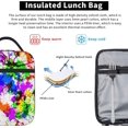 thumbnail image 5 of Insulated Lunch Bags Wide-Open Lunch Bag Leakproof Lunch Tote Bag For Shopping, Office, Gym,Camping Cooler Bag Paint Splatter Cooling Tote, 5 of 6