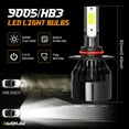 thumbnail image 6 of Combo 9005/H10/HB3 LED Headlight Bulbs + H11/H8/H9 Fog Light 6000K Pack of 6, 6 of 16