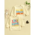 thumbnail image 6 of JYYYBF Toddler Girls Boys Sweatshirts Easter Clothes Fuzzy Letter Embroidery Long Sleeve Kids Pullovers Baby Spring Tops, 6 of 6