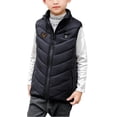 thumbnail image 6 of Odeerbi Teen Boys Girls Lightweight Heated Vest Winter Thermal Sleeveless Heated Jackets Kids Plus Size USB Intelligent Constant Temperature 2 Areas Heated Coat Teen Clothes Black without Power Bank, 6 of 6