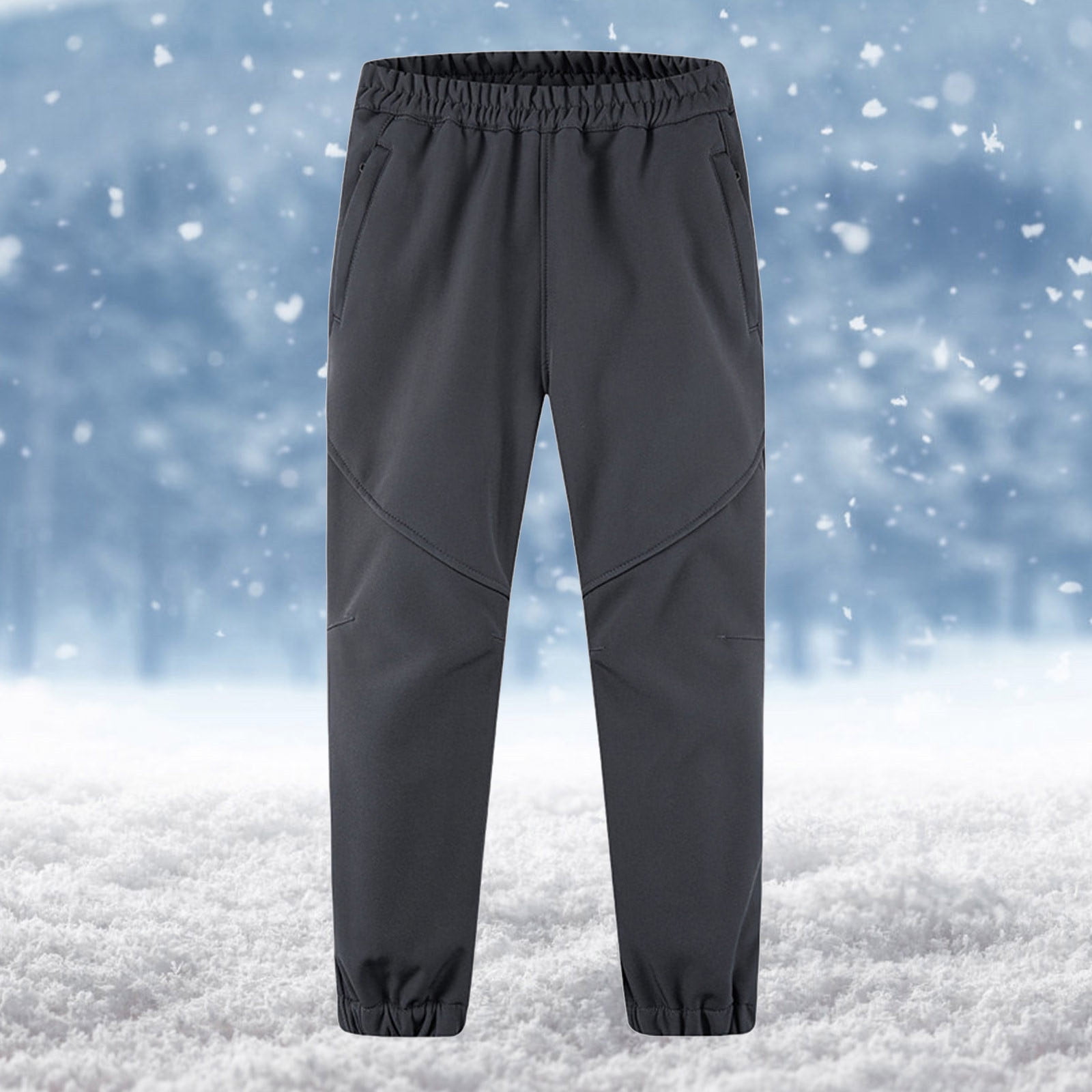 Jessie Kidden Kids Boys Girls Youth Waterproof Windproof Hiking Ski Snow Pants Elastic Waist Warm Insulated Fleece Lined Winter Pants 9020 Dark Grey XXL