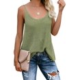 thumbnail image 3 of Women Summer Strappy Cami Knit Tank Tops Scoop Neck Casual Sleeveless Blouse, 3 of 4