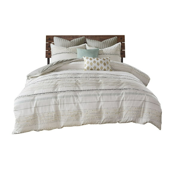 Gracie Mills Hogan Boho Chic Cotton Duvet Cover Set with Tassels - GRACE-12091
