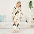 thumbnail image 5 of Fluffy Pajamas Set Fuzzy Winter Warm Pj Sets Pullover Tops and Long Pants Chickens Pattern Large, 5 of 8