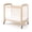 3-Sided Natural, variant on Foundations Serenity SafeReach Slatted Crib with Adjustable Mattress Board, Compact Wooden Baby Crib with Commercial Grade Casters, Includes 3” Foam Mattress (Natural)